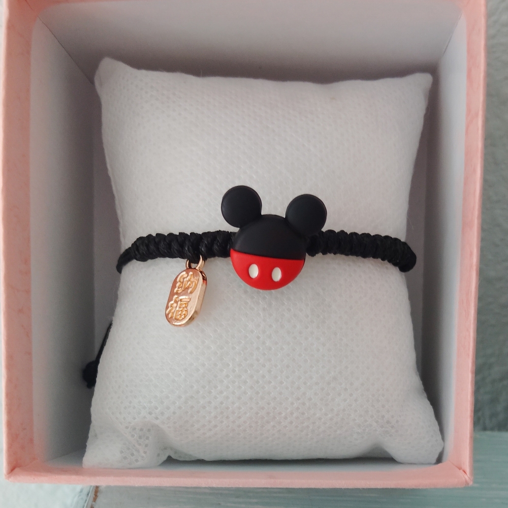 Mickey Mouse Black and Red Bracelet